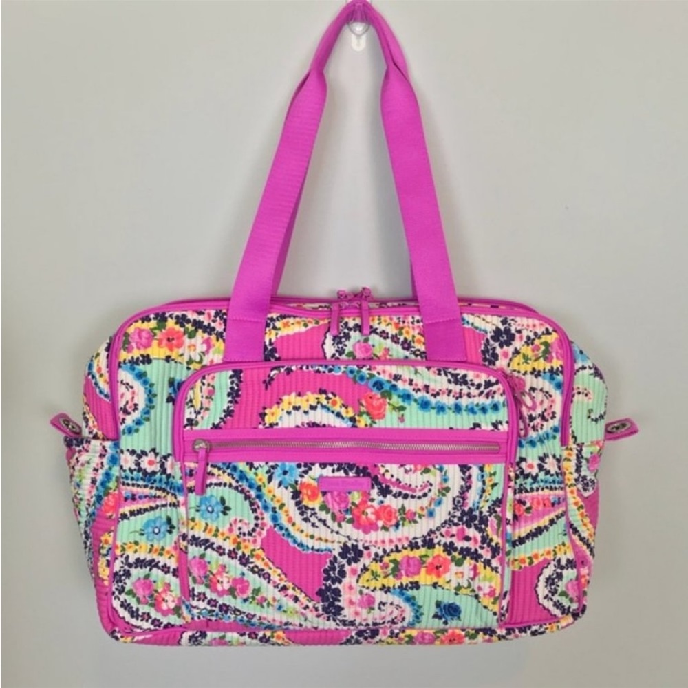 Vera Bradley Wildflower Paisley Deluxe Weekend Bag Free shipping